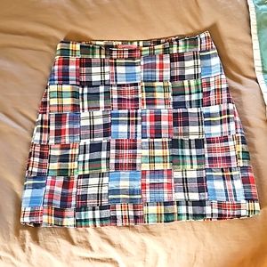 Madras patchwork skirt